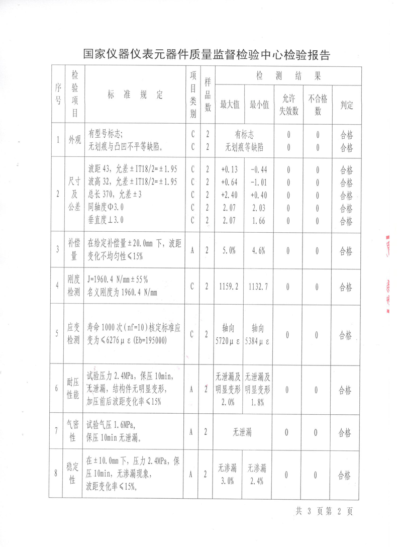 压力管道原件【补偿器】.种设备型式实验报告